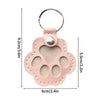 Memorial Leather Pet Hair Storage Bag Cat Paw Keychain Kitten Souvenir Fur Container Pendant Portable Handmade Key Accessories