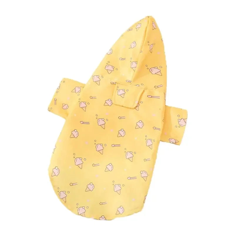 Dog Raincoat Summer Fashion Short Sleeve Dog Waterproof Clothes Puppy Coat Dog Raincoat Outdoor Coat Bichon Schnauzer Welsh
