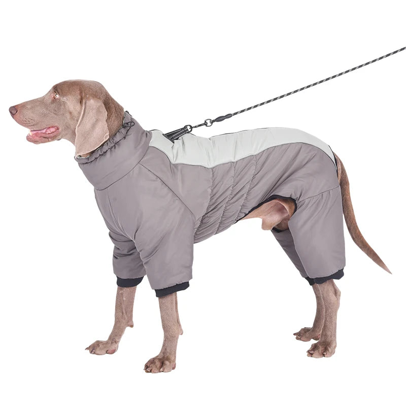 Waterproof Pet Dog Winter Jumpsuit Warm Medium Large Dogs Winter Jacket Clothes Labrador Bulldog Golden Retriever Costumes