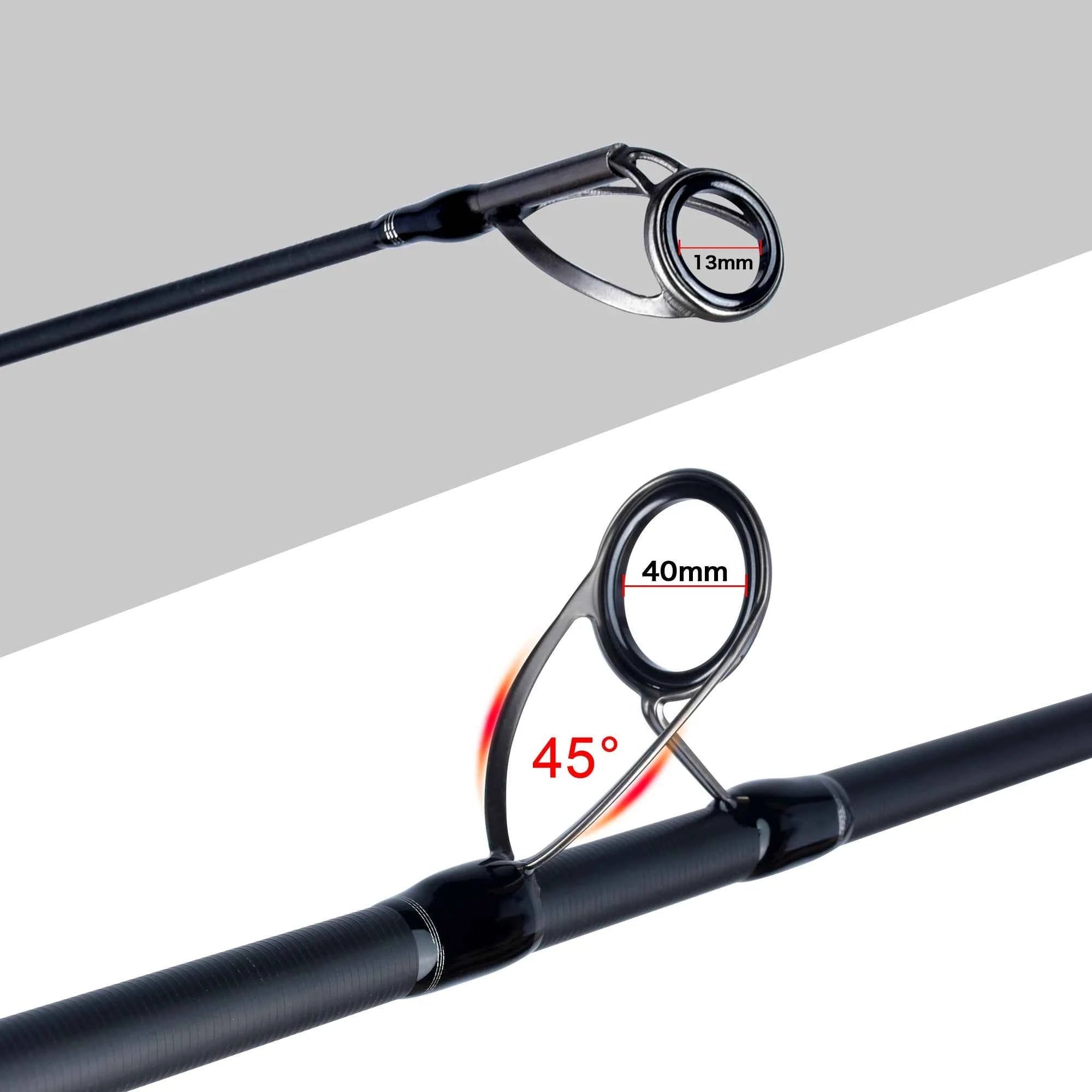 BIUTIFU BIGFISH Carp Fishing Rod 4.5/4.2/3.9/3.6/3.0m T800 Carbon 3.5lbs Throwing 40-200g Travel Surfcasting Spinning Hard Pole