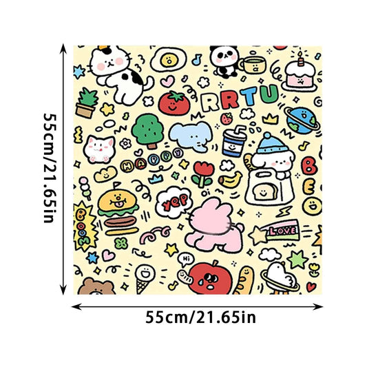Cat Fixed Fabric Cartoon Printed Self-Adhesive Anti Scratch Anti Bite And Escape Cat Wrap Fabric Pet Grooming Restraint Bag