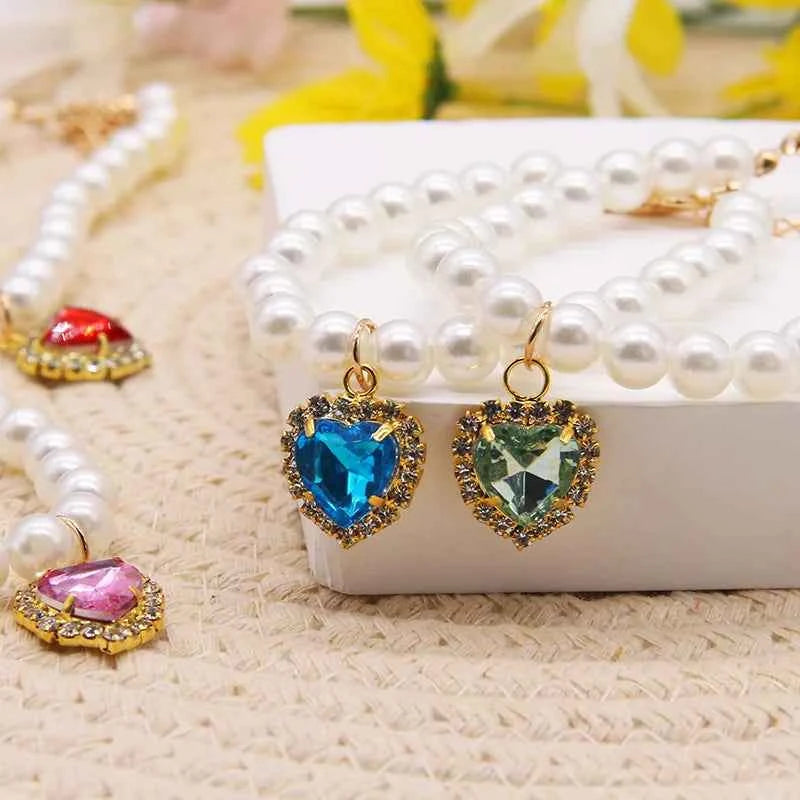 Arrival Cat Collar Cute Exquisite Pearl Necklace High Simulation Pearls Adjustable Pet Neck Decoration Summer Fashion Accessorie