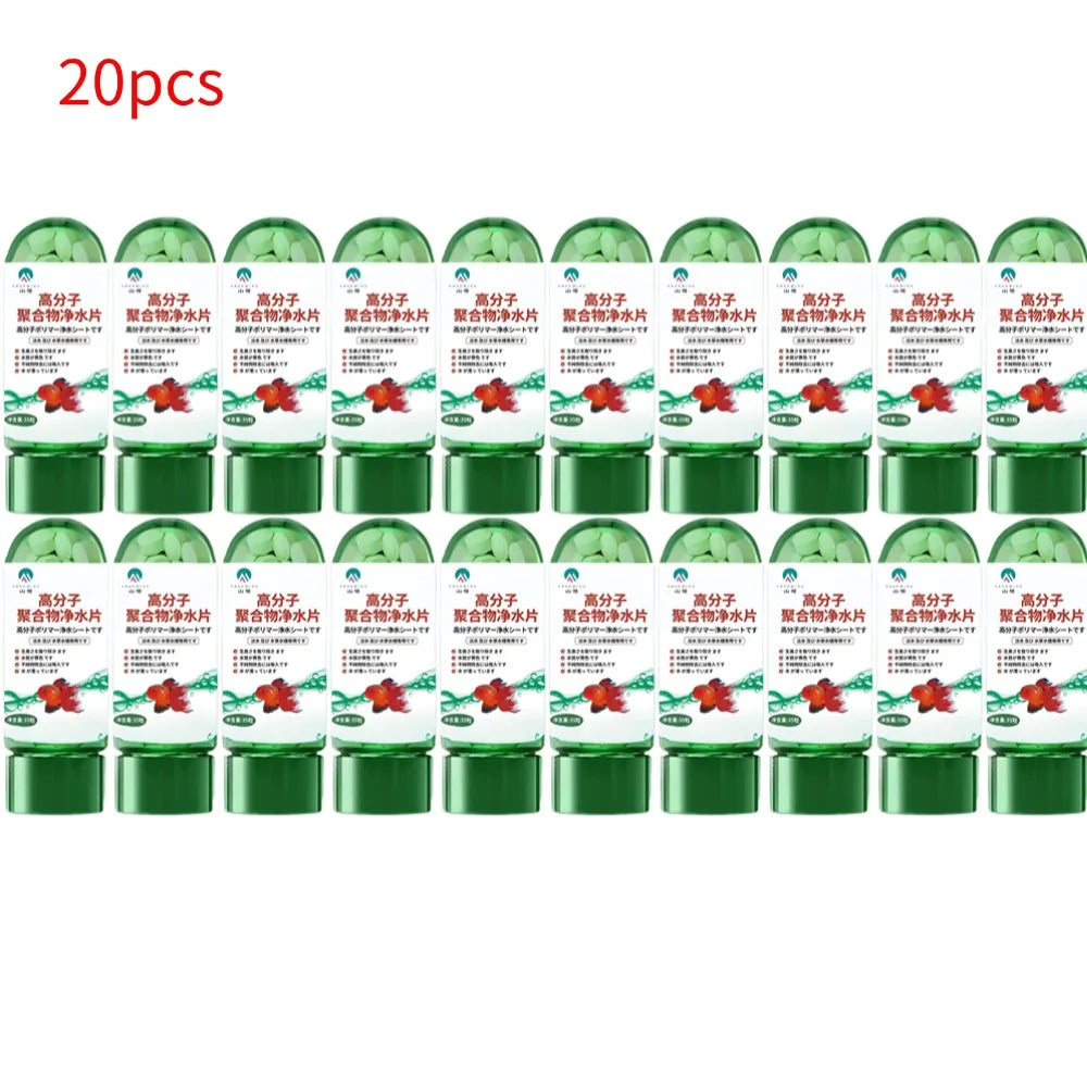 Water Purification Tablets Fish Bowl Water Cleaning Odor Remover Effective Algae Repellent Agent Safe Environment for Your Fish