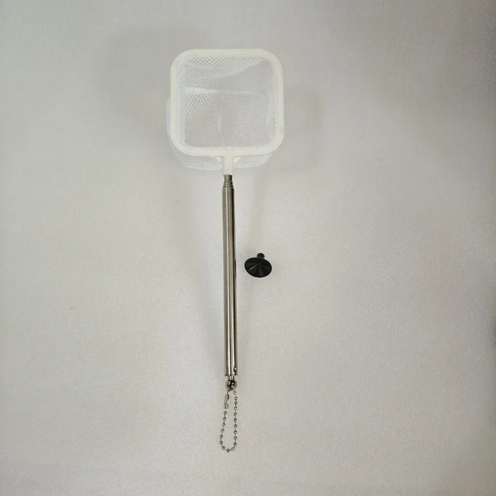 1PC Aquarium Square Fishing Net Extendable Long Handle Fishing Gear For Catching Fish Shrimp Tank Clean Accessories