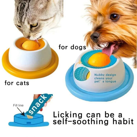 Dog Stimulation Toys Pet Lick Mat Slow Feeder Yogurt Licking Plate Interactive Cats Dog Snack Bowl Tiring Bowls Dental Care Tool