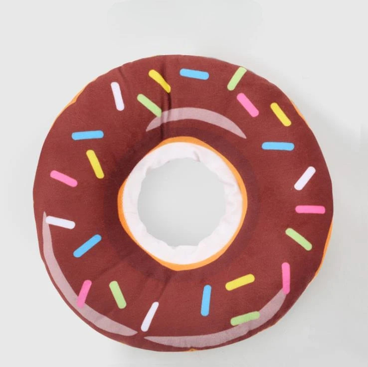 Cat Collar Soft Cute Donut Adjustable After Surgery Recovery Cone Lightweight Elizabethan Collar Prevents Licking Scratching