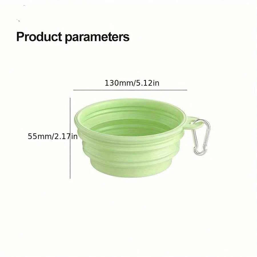 350ml Macaron Color Series Portable Folding Bowl for Pets, Dog Drinking Bowl, Cat Food Bowl, Travel Bowl with Carabiner