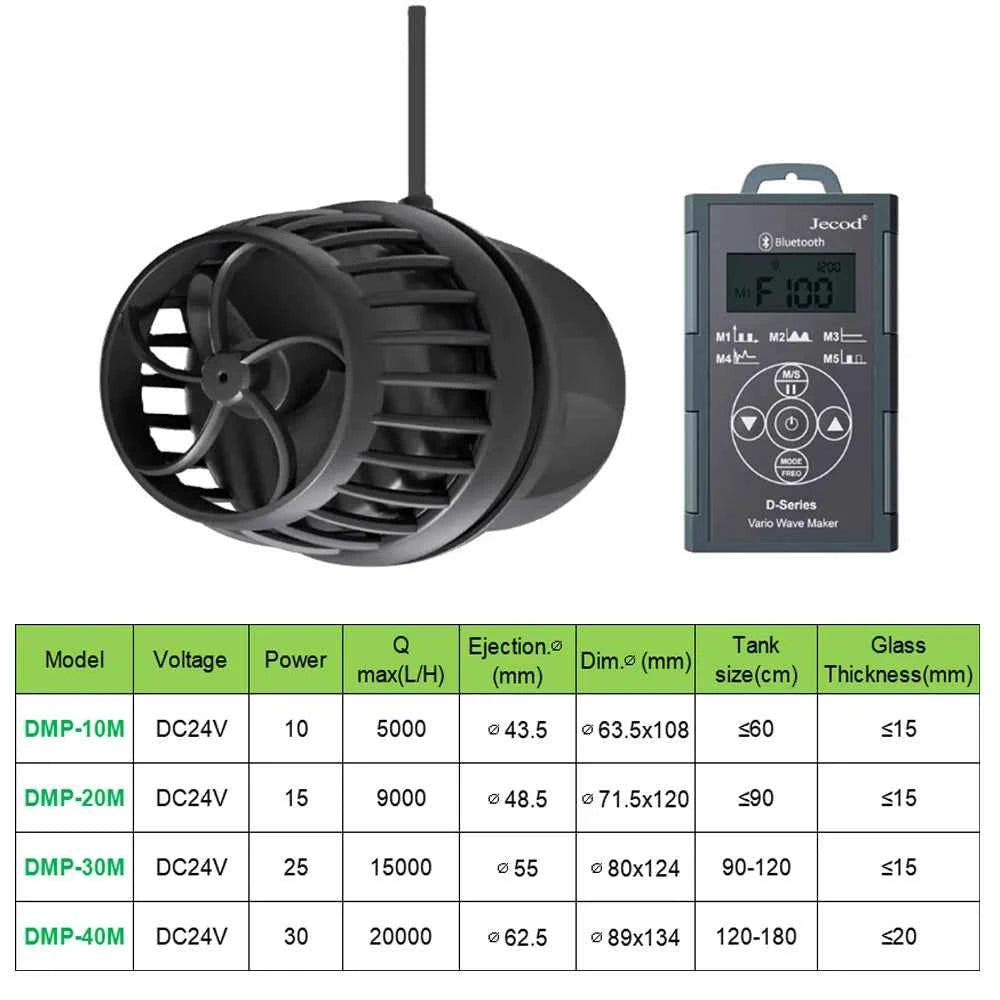 Jebao Jecod D series DMP 5M/10M/20M Pump Wireless Bluetooth WiFi APP Control Freshwater Saltwater Fish Aquarium Smart Wave Maker