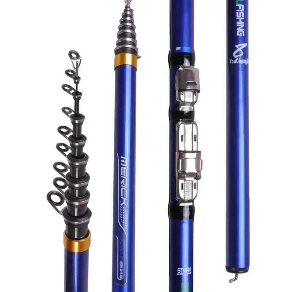 Carbon Fiber 3.6M 4.5M 5.4M 6.3M Spinning Fishing Rod M Power Telescopic Rock Fishing Rod Carp Feeder Rod Surf Spinning