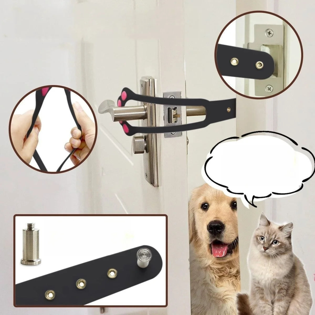 Pet fence entry and exit door ventilation cat entry and exit door gap artifact bedroom ventilation no need to drill holes - Play Paws Toys