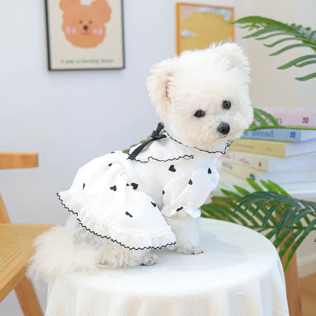 Cute Lace Dog Love Dress Summer Spring Pink Pet Jacket With Skirt Outfit Puppy Animal Cat Clothing Apparel Pomeranian Shih Tzu