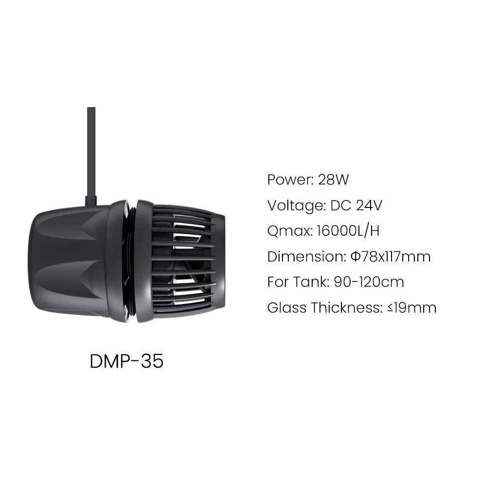 Jebao Jecod DMP-5/10/15/20/30/40 New Smart Bluetooth App Control Cordless Freshwater Saltwater Fish Tank Aquarium Wavemaker Pump