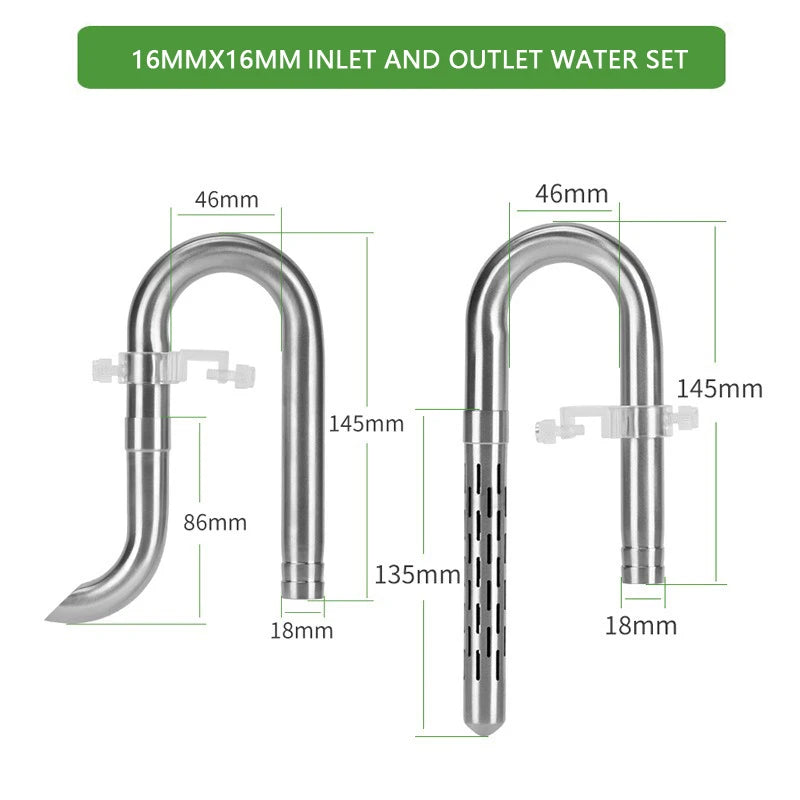 Aquarium filter Filter tube Inlet and outlet water Oil removal film Microporous anti fish and shrimp filter Fish tank supplies