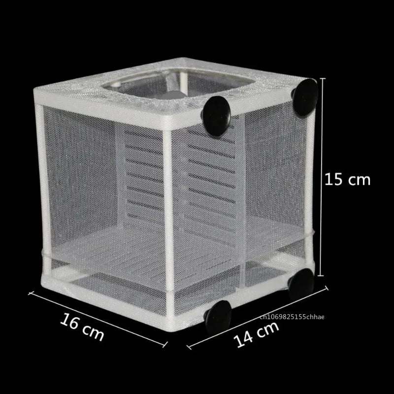 S/L Aquarium Fish Breeding Breeder Box Baby Fish Hatchery Isolation Net Fish Tank Incubator Box Hanging Aquarium אקווריום לדגים