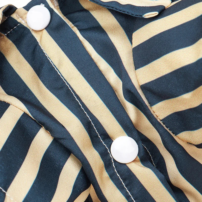 Cooling Summer Pet Clothes Vertical Stripe Shirts for Small Dogs Cats Schnauzer Chihuahua Yorkshire mascotas Clothing CatApparel