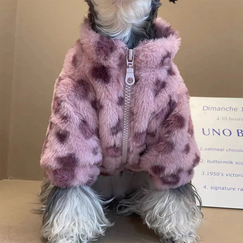 Autumn Winter Soft Cat Dog Clothes Cartoon Pet Warm Thickening Cute Thermal Dogs Clothes Fashion Plush Dogs Coat Pet Supplies