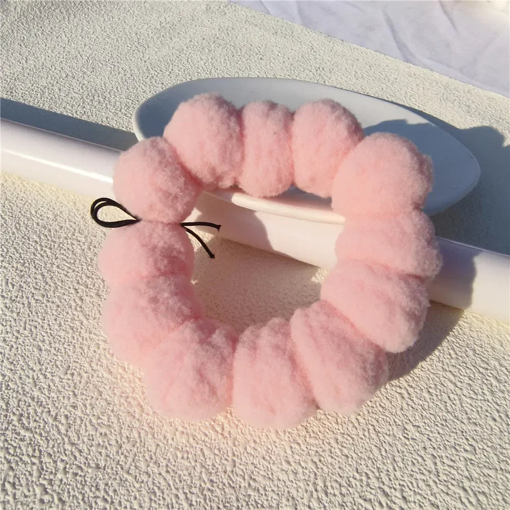 New Soft 3cm Plush Ball Handmade Pet Dog Collar Cartoon Solid Color Cat Necklace Decoration Poodle Samoyed Bichon Accessories