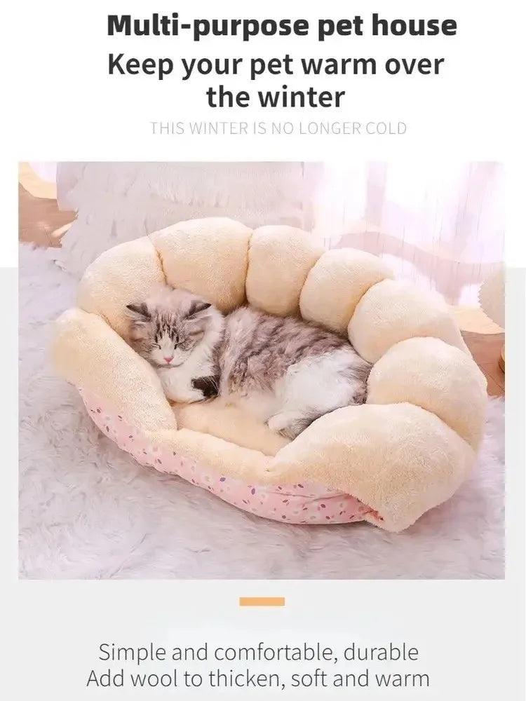 Cats Bed Winter Warm Pet Supplies Basket Houses Accessories All Accessory Dog Mat Cushions Kitten Things Puppy Goods Beds House - Play Paws Toys
