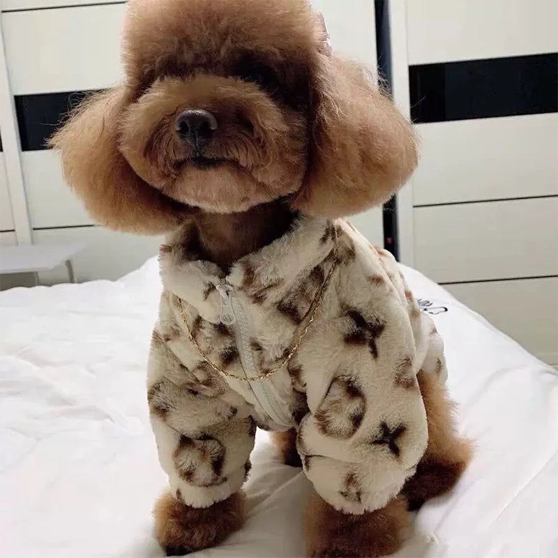 Autumn Winter Soft Cat Dog Clothes Cartoon Pet Warm Thickening Cute Thermal Dogs Clothes Fashion Plush Dogs Coat Pet Supplies