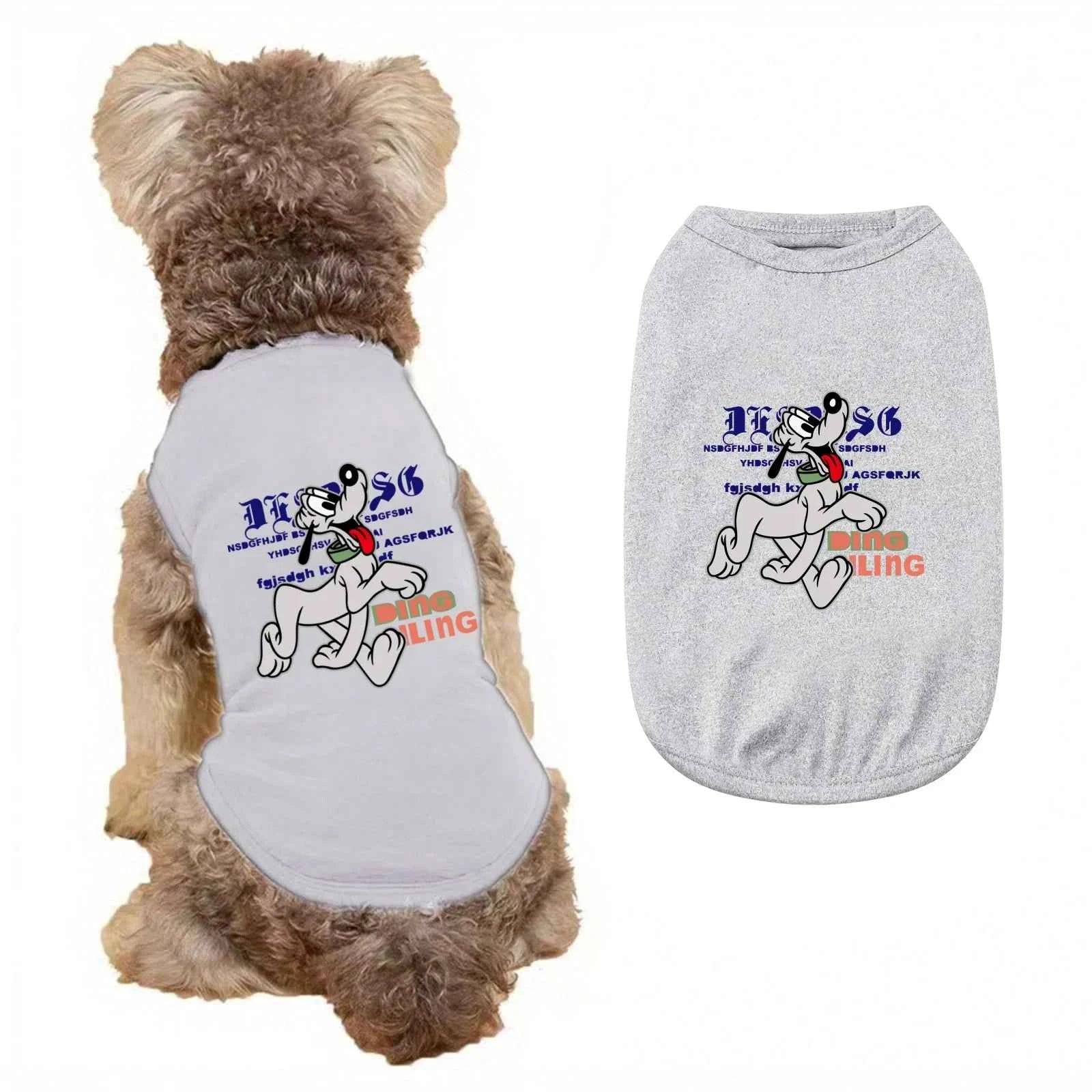 1PC  Bruto print pet sleeveless T-shirt, soft and breathable round neck pet vest