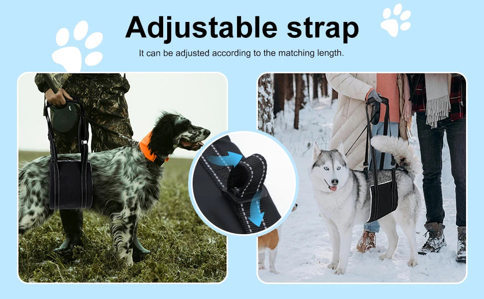 Dog Lift Harness Adjustable Dog Sling for Back Legs Support Rehab Harness for Weak Rear Legs Pet Aid Assist Tool For Elderly Dog