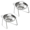 Stainless Steel Cat Bowls Raised Whisker Fatigue Relief Cat Plates Pet Water Dish Kitten Bowls Pet Bowls for Cats Food Bowls - Play Paws Toys