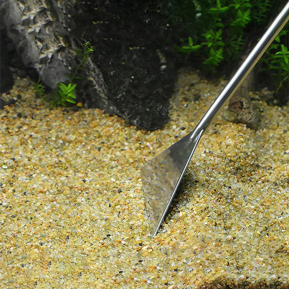 Aquarium Accessories Hard Stainless Steel Aquarium Tool Scissor Tweezers Plants Wave Scissors Fish Tank Shovels Cleaner Supplies