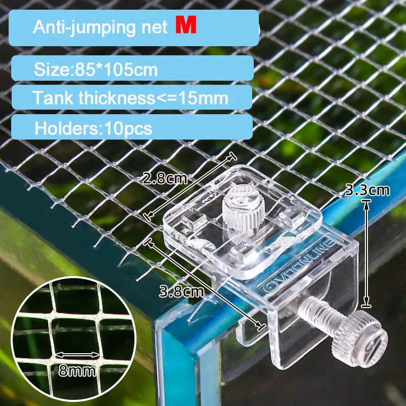 Aquarium Anti-jumping Net Cover Fresh Seawater Fishing Shrimp Anti Escape Net Equipment Marine Fish Accessories Holders Fixture