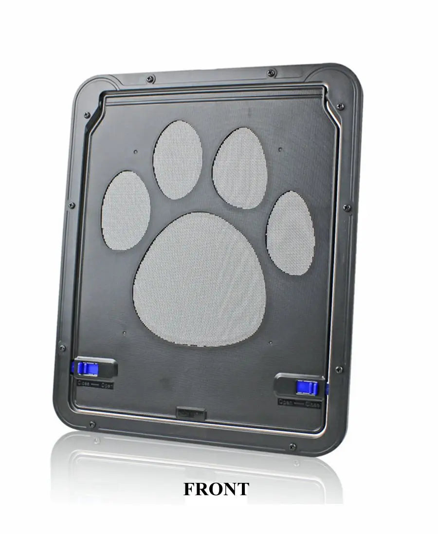 Pet Door New Safe Lockable Magnetic Screen Outdoor Dogs Cats Window Gate House Enter Freely Fashion Pretty Garden Easy Install - Play Paws Toys