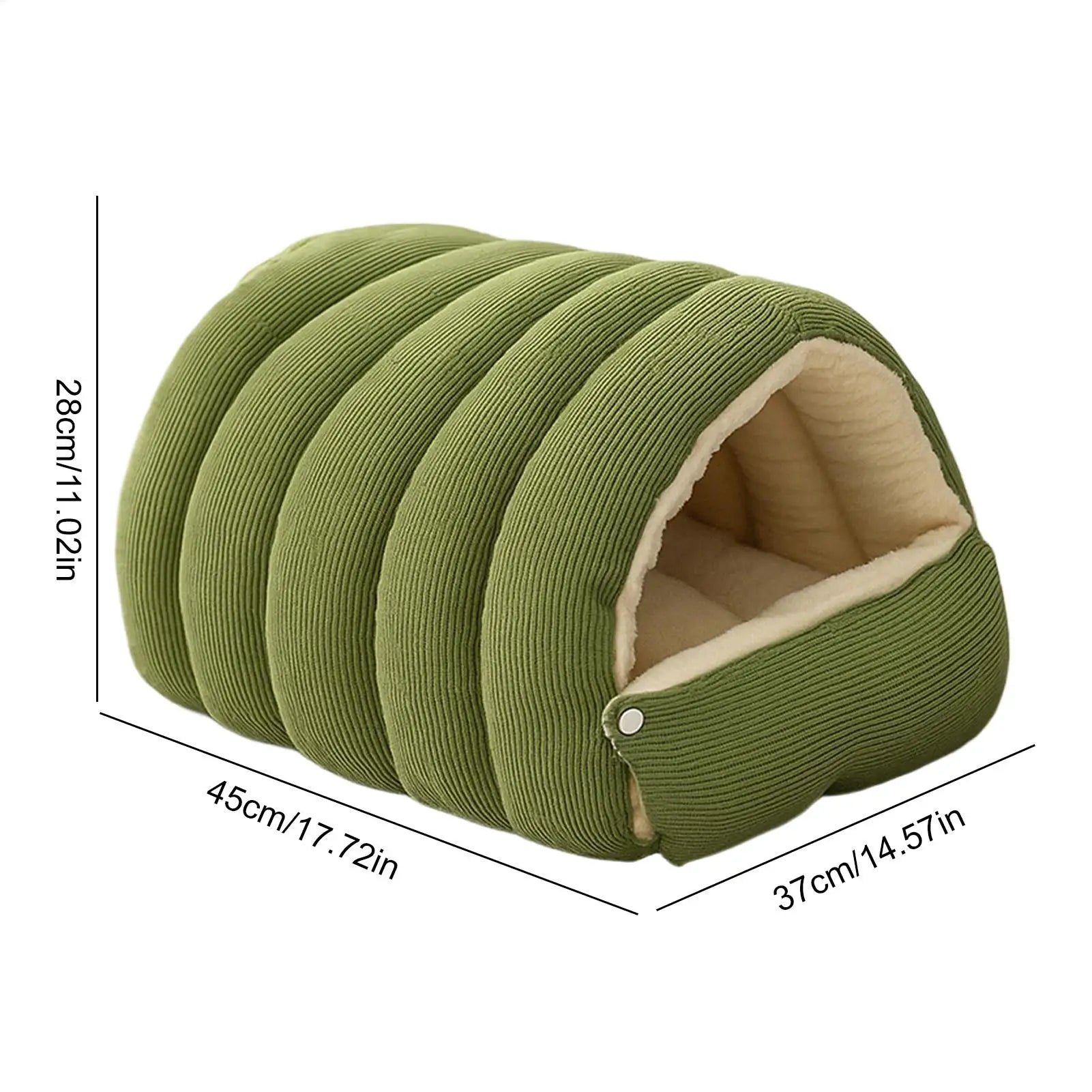 winter Indoor thickened cat bed washable soft short plush fluffy cats sleeping bed enclosed warm pets bed for Puppy Kitten - Play Paws Toys