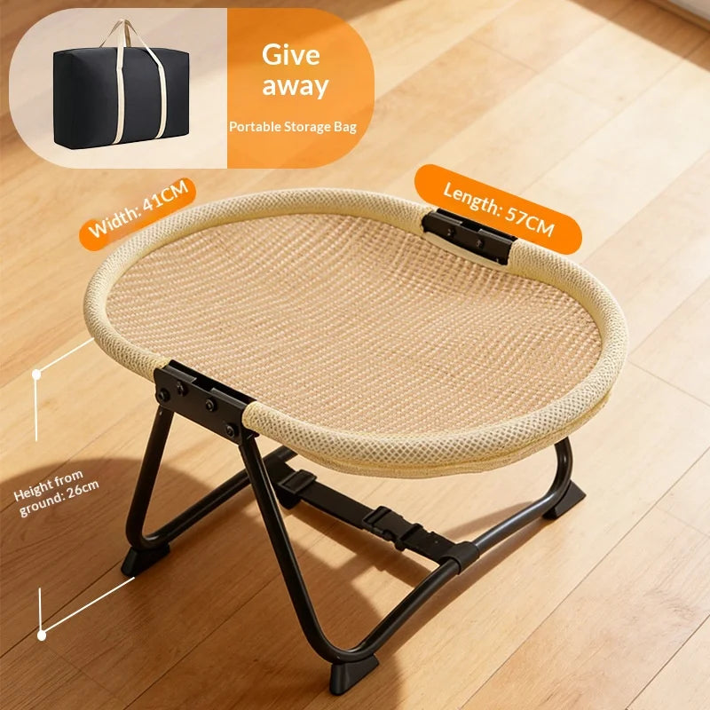 Elevated Folding Pet Cat Chair Bed Breathable Mesh Mat High Load Bearing Detachable Washable Cooling Raised Cat Cot Bed Summer Heat Dissipation Sleeping Nest For Kitten Small Dogs Indoor Use pet bed