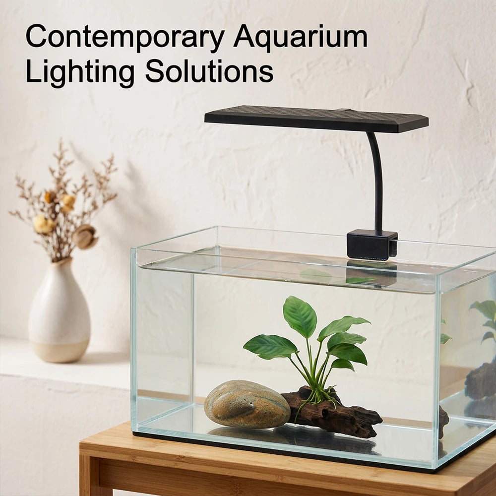 USB Aquarium LED Light Full Spectrum Aquatic Plant Grow Lamp Clip on Fish Tank Adjustable Brightness No flicker Lighting  9W/12W