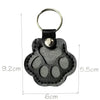 Pet Hair Commemorative Keychain Pu Leather Cat And Dog Fur Souvenir Keychain Dog Paw Pendant Pet Hair Storage Pendant Decoration