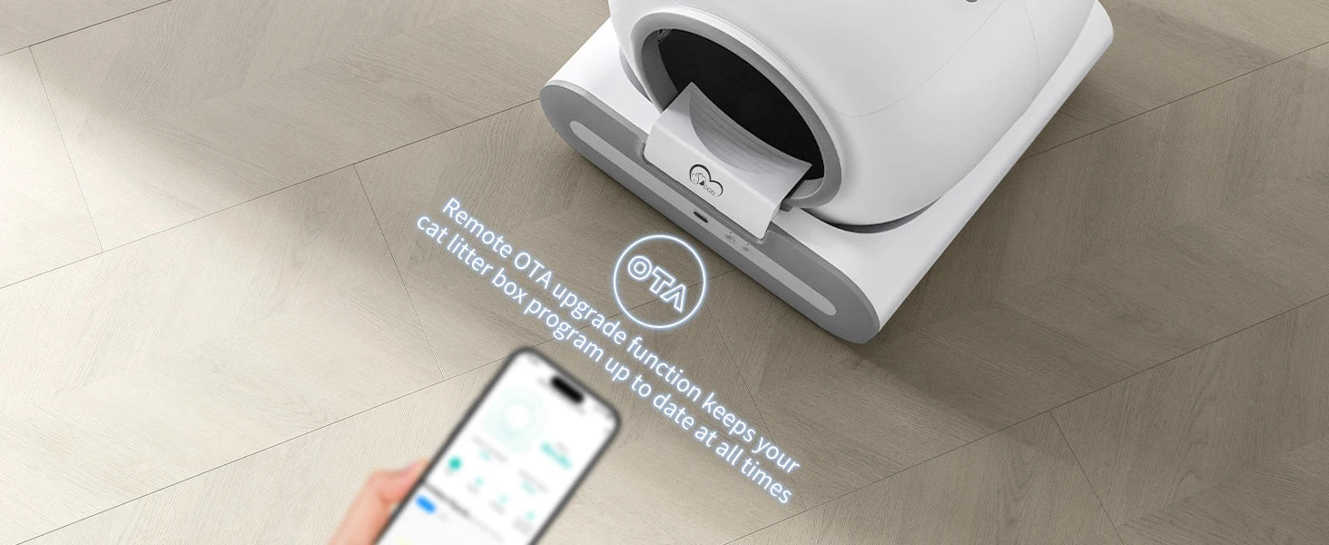 DOEL 65L Self-Cleaning Cat Litter Box App Control, ONLY Supports 2.4G WiFi w/Litter Mat&Trash Bags, Fit for Tofu & Mixed Litter - Play Paws Toys