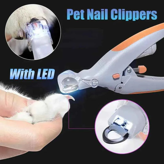 LED Light Pet Nail Clipper With Amplification Function Dog Cat Special Nail Trimmer Tool Pet Grooming Cleaning Supplies