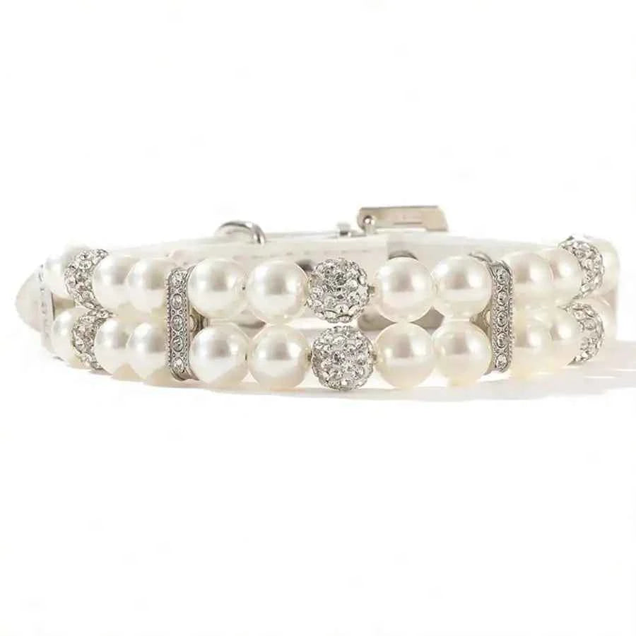 Faux Pearl Pet Collar