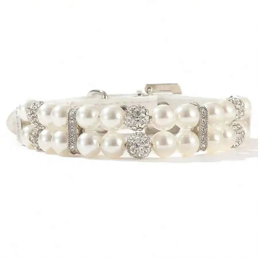 Faux Pearl Pet Collar
