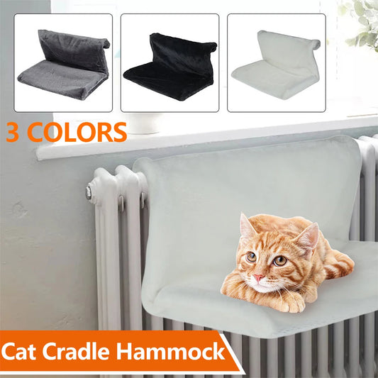 Cat Radiator Bed Hanging Cat Cradle Hammock Small Pet Animal Hanging  Bed with Metal Frame Luxury Warm Fleece Basket for Cats - Play Paws Toys