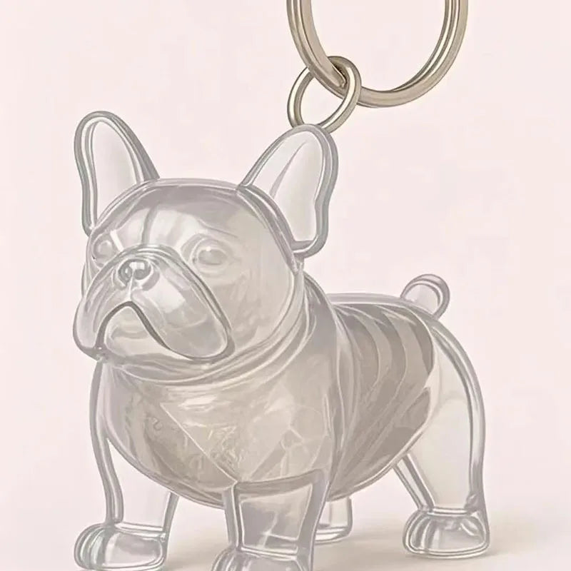 Dog Cat Hair Storage Pendant Keychain Box Couple Car Key Chains Jewelry Souvenir Pet Lover Keepsake Memorial Keychain Gift Decor