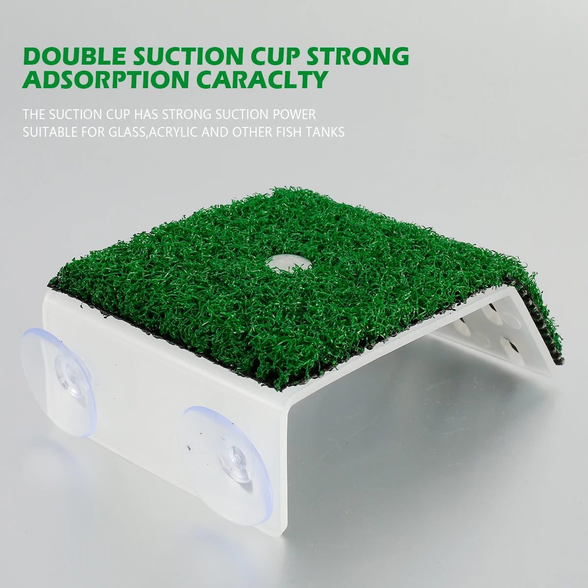 Turtle Basking Platform Turtle Habitat Simulation Lawn Ramp Turtle Dock Floating Island for Reptile Terrarium Aquarium Accessory