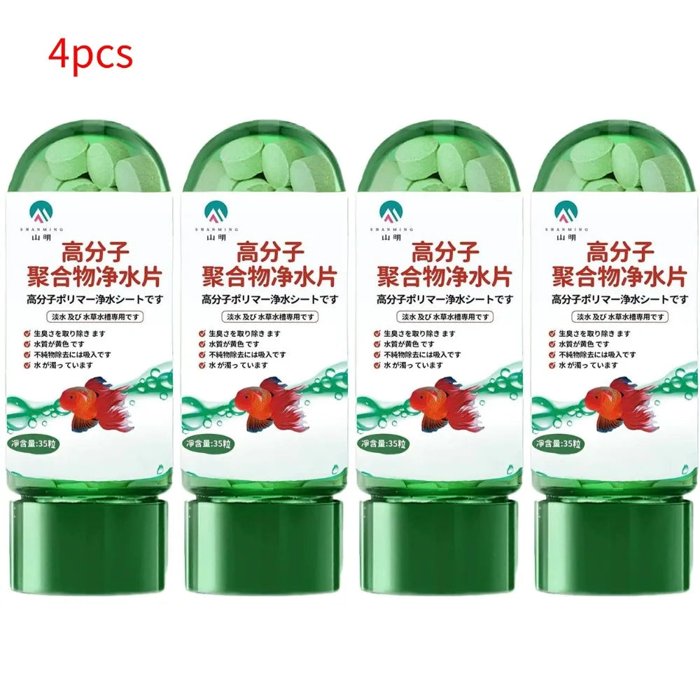 Water Purification Tablets Fish Bowl Water Cleaning Odor Remover Effective Algae Repellent Agent Safe Environment for Your Fish
