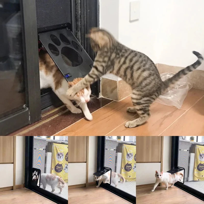 Pet Door Outdoor Dogs Cats Window Gate House Enter Freely Fashion Pretty Garden New Safe Lockable Screen Easy Install  Dog Gate - Play Paws Toys
