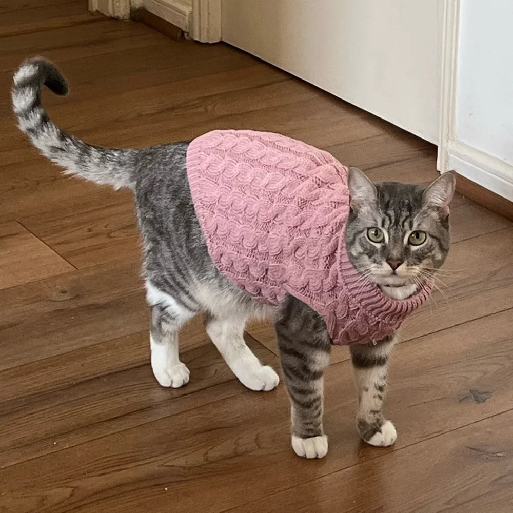 Cat Puppy Sweaters Autumn Winter Pet Knitted Sweater Jumper for Small Dogs Cats Kitten Pullovers Sphynx Clothing ropa para gatos - Play Paws Toys