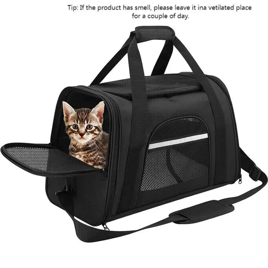 Pet Carrier Bag Airline Approved Up for Cats and Dogs Up to 20LBs, Soft Cat Carrier Dog Carrier Travel Kitten Carrier with Mat - Play Paws Toys