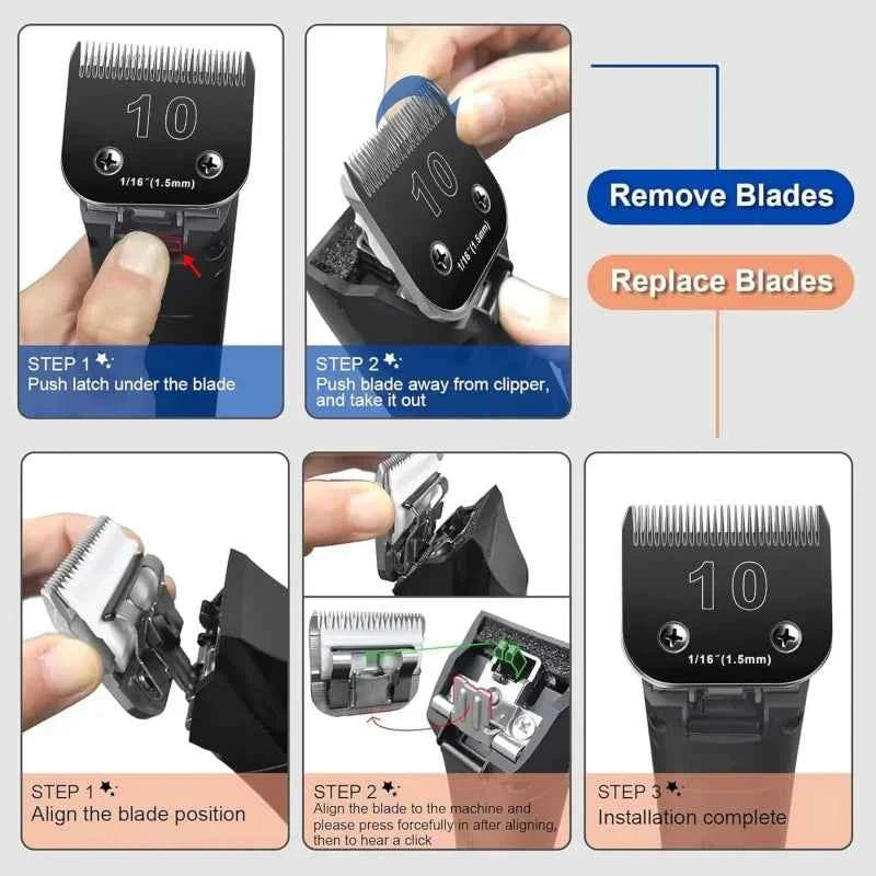 Black 7FC 5FC 4FC 3FC #10 #30 #40 5/8 Professional Dog Clipper A5 Blade Fit Most Andis & Oster Pet Clippers