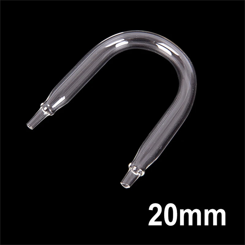 Aquarium U Shaped Air Pipe Connector Fish Tank Co2 Oxygen Tube Check Valve Glass Tube For Co2 Diffuser Air Pump Accessories