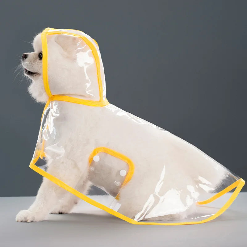 Dog Raincoat All-inclusive Four-legged Waterproof Poncho Teddy Bomei Rainy Day Pet Clothes Small Medium Dog Raincoat