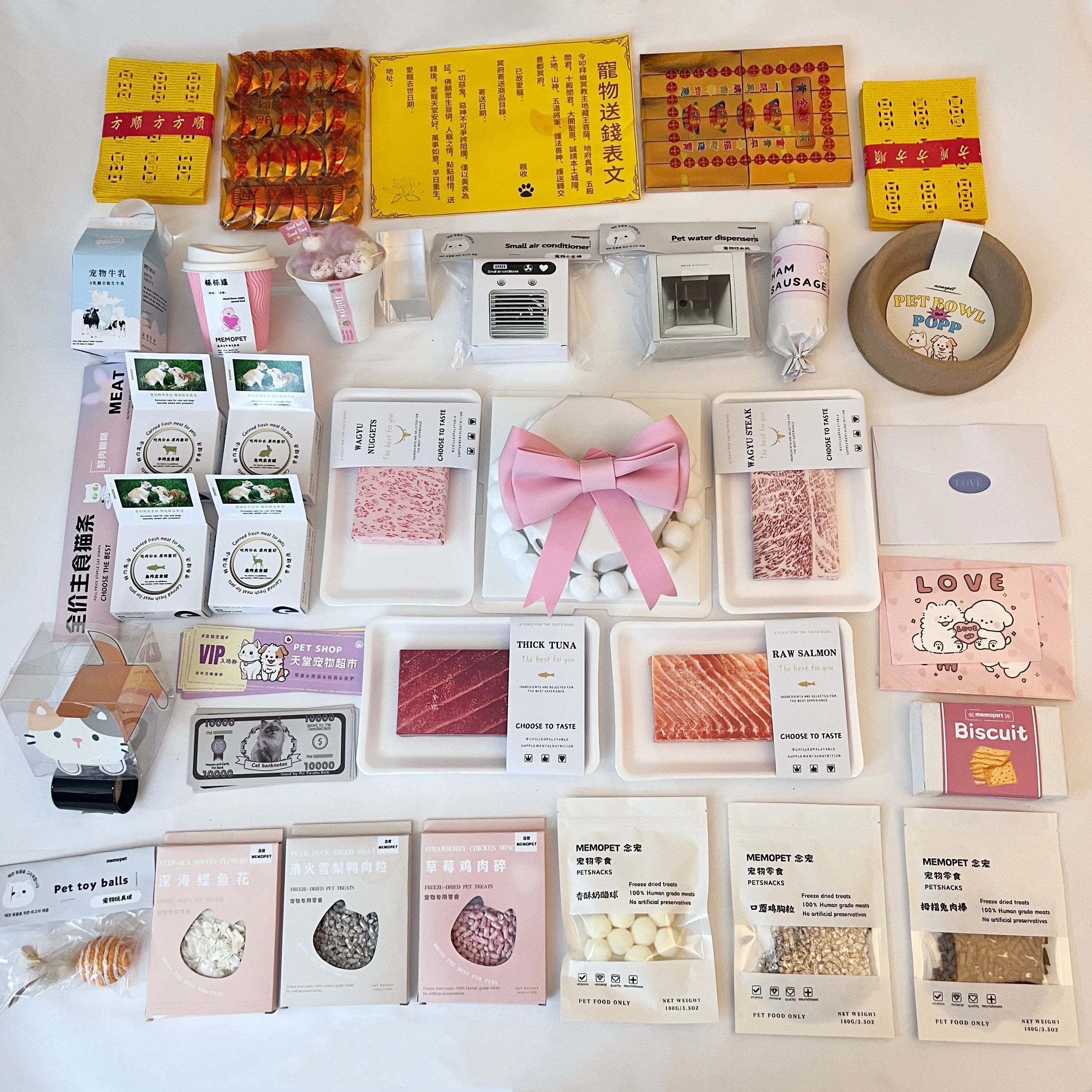 Heartfelt Pet Memorial Funeral Set for Dog Cat Paper Money Joss Paper Burning Tribute Offering Mourning Loss Remembrance Gift