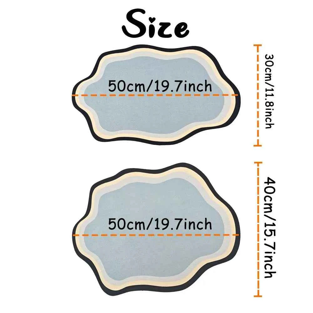  Custom Pet Feeding Mat Cute Shape Dog Diatom Mud Floor Mat Non-Slip Waterproof Home Decoration Dog Feeding Pad