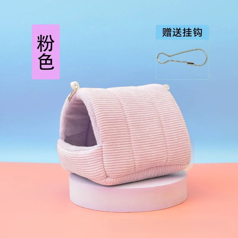 Cute Winter Warm Bird Cage Parrot Cotton Nest Budgie for Hammock Hut Tent Bed Hanging Cave Pet Products Bird Cage Accessories